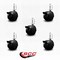 Service Caster 2'' Black Metal Hood Twin Caster Locking Nylon Wheel 5/16 Thread Stem, 5PK SCC-TS02S50D-NYS-FB-B-5161810-5 - alternate 2